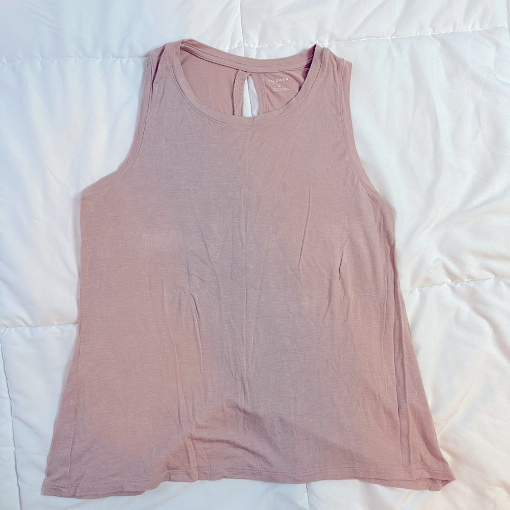 Soft tank top- peek a boo back